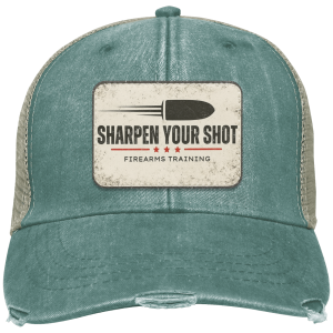 Sharpen Your Shot Distressed Trucker Hat