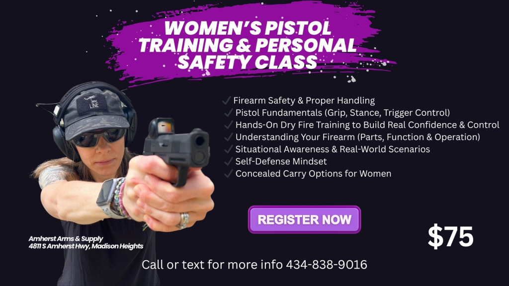 women's pistol and personal safety class